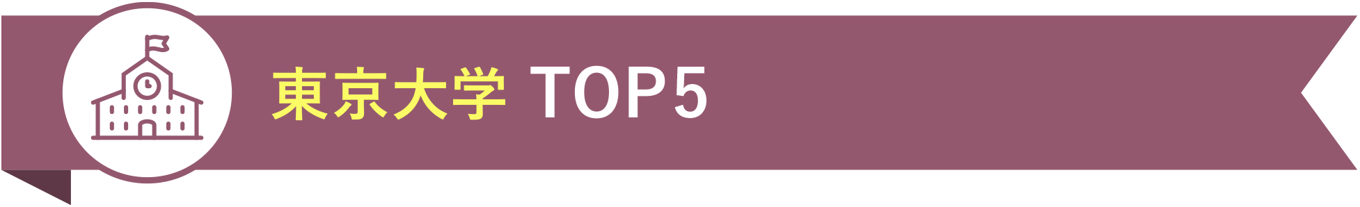東京大学 TOP5