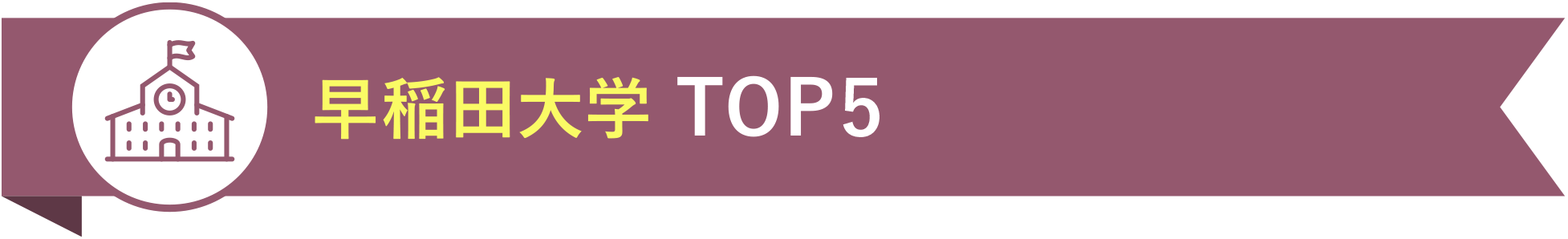 早稲田大学 TOP5