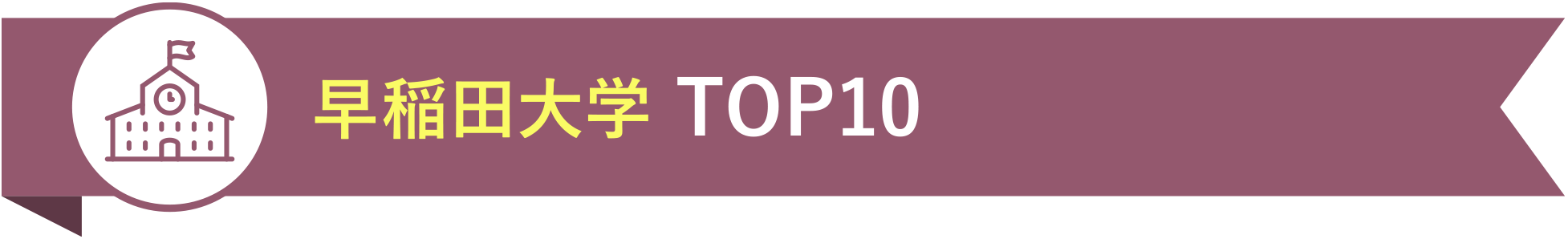 早稲田大学 TOP10
