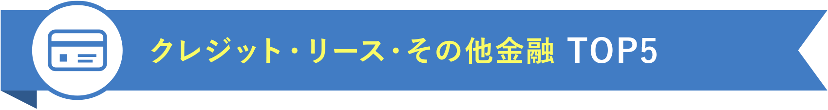 クレジット・リース・その他金融 TOP5