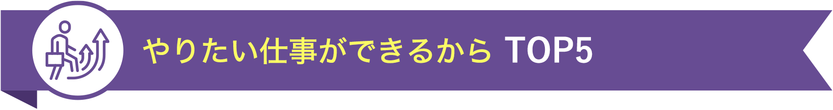 やりたい仕事ができるから TOP5